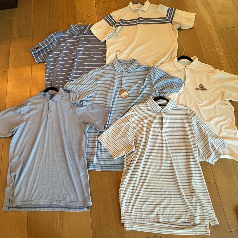 Various Men’s “Fairway and Greene” Polos/Golf Shirts. All Size XL.